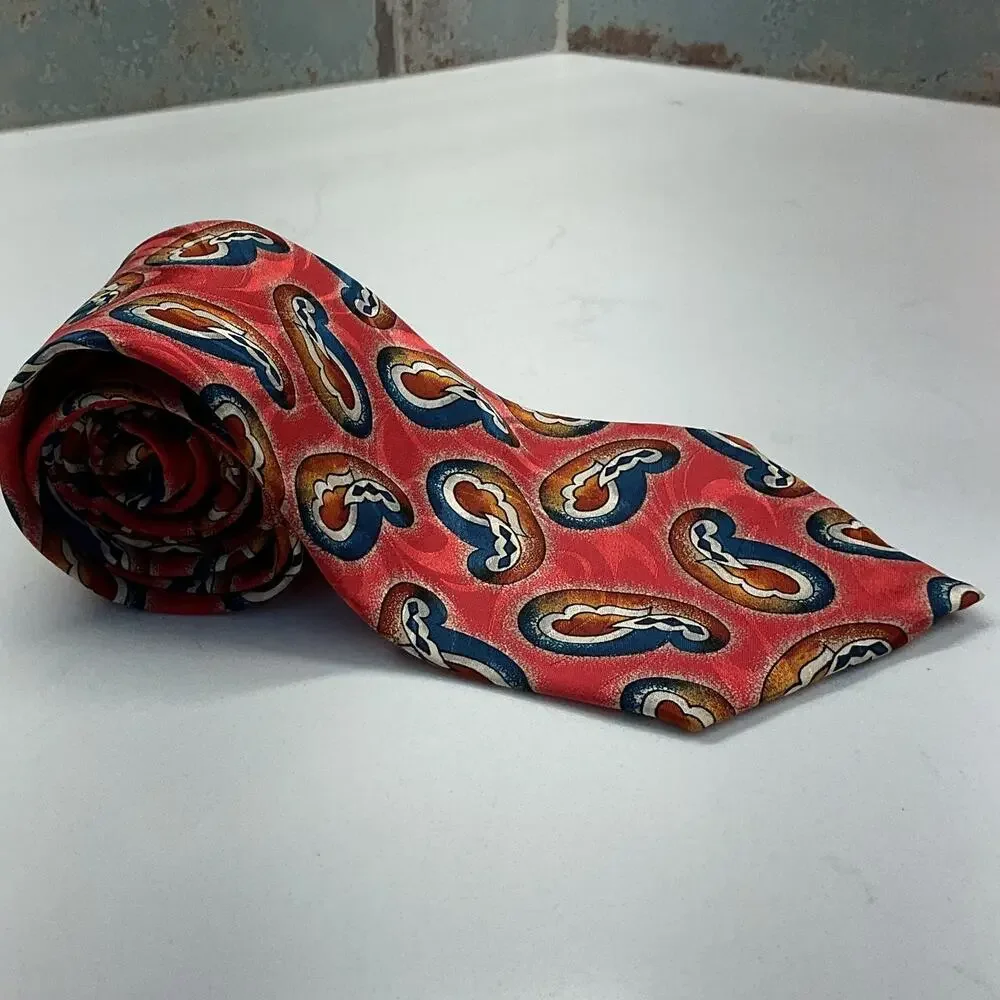 Christopher Hayes Paisley Red Neck Tie Made in USA